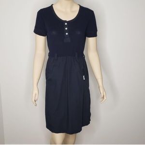 CONVERSE ONE STAR SHIRT DRESS NAVY BLUE SIZE S